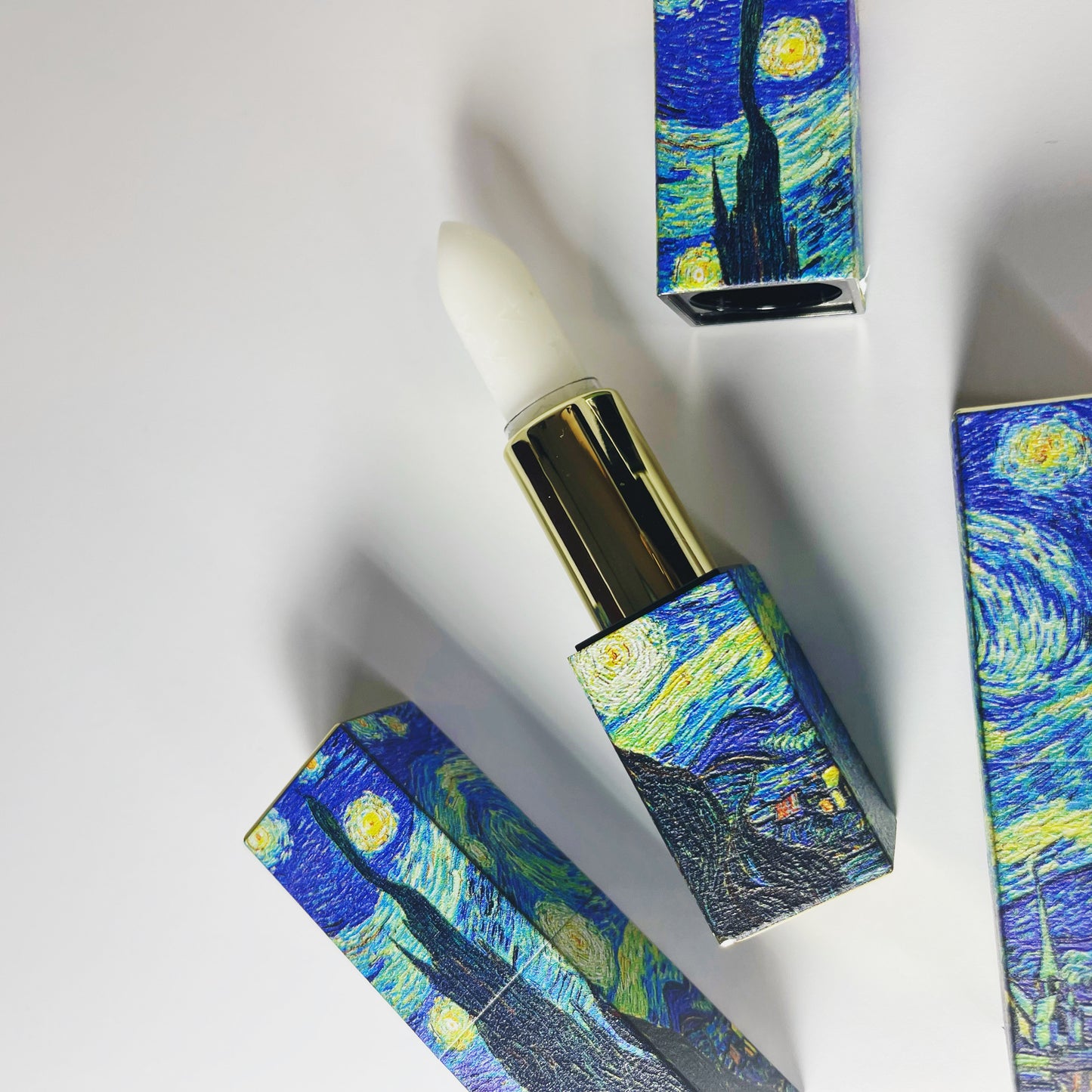 Starry Night Lip Balm | Flavored Lip Care Lip Treatment | Van Gogh Inspired Packaging | Engraved Stars | Natural Moisturizing and Nourishing